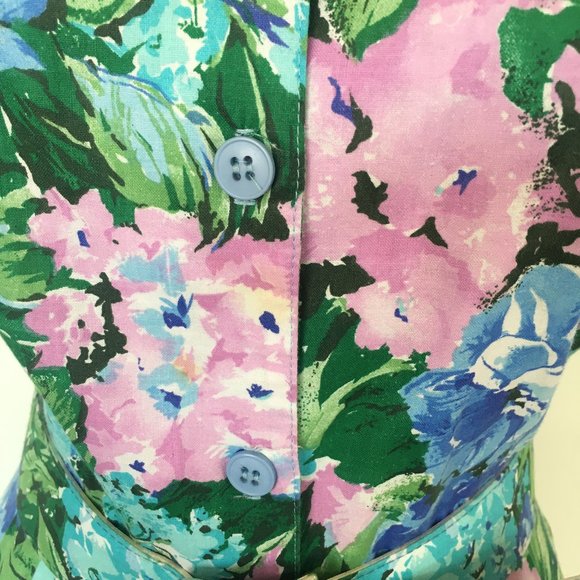 Floral Blue and Pink Dress - Picture 5 of 11